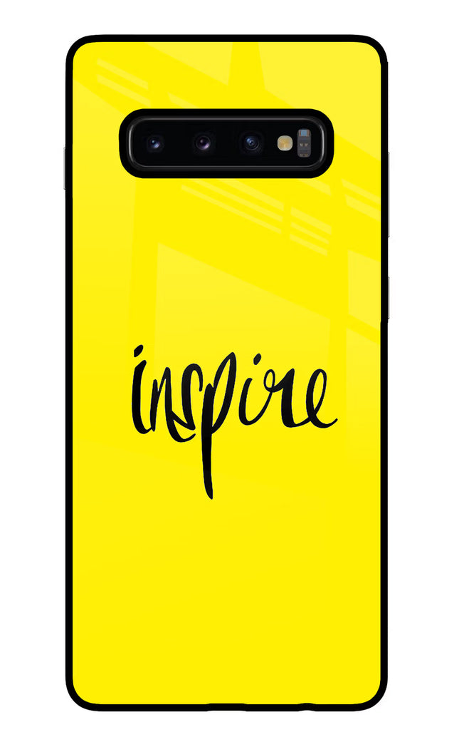 Inspire Samsung S10 Plus Glass Case Back Cover by Casekaro