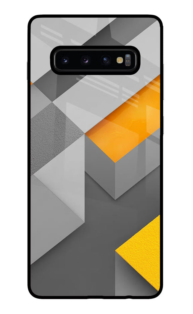 Abstract Samsung S10 Plus Glass Case Back Cover by Casekaro