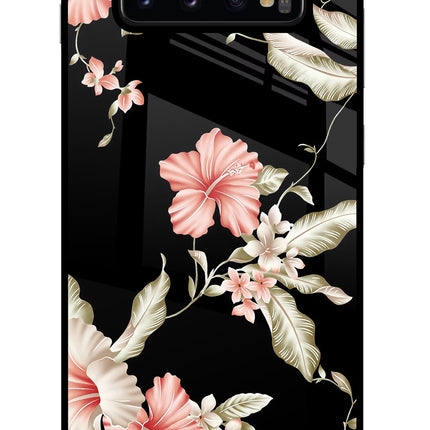 Flowers Samsung S10 Plus Glass Case Back Cover by Casekaro