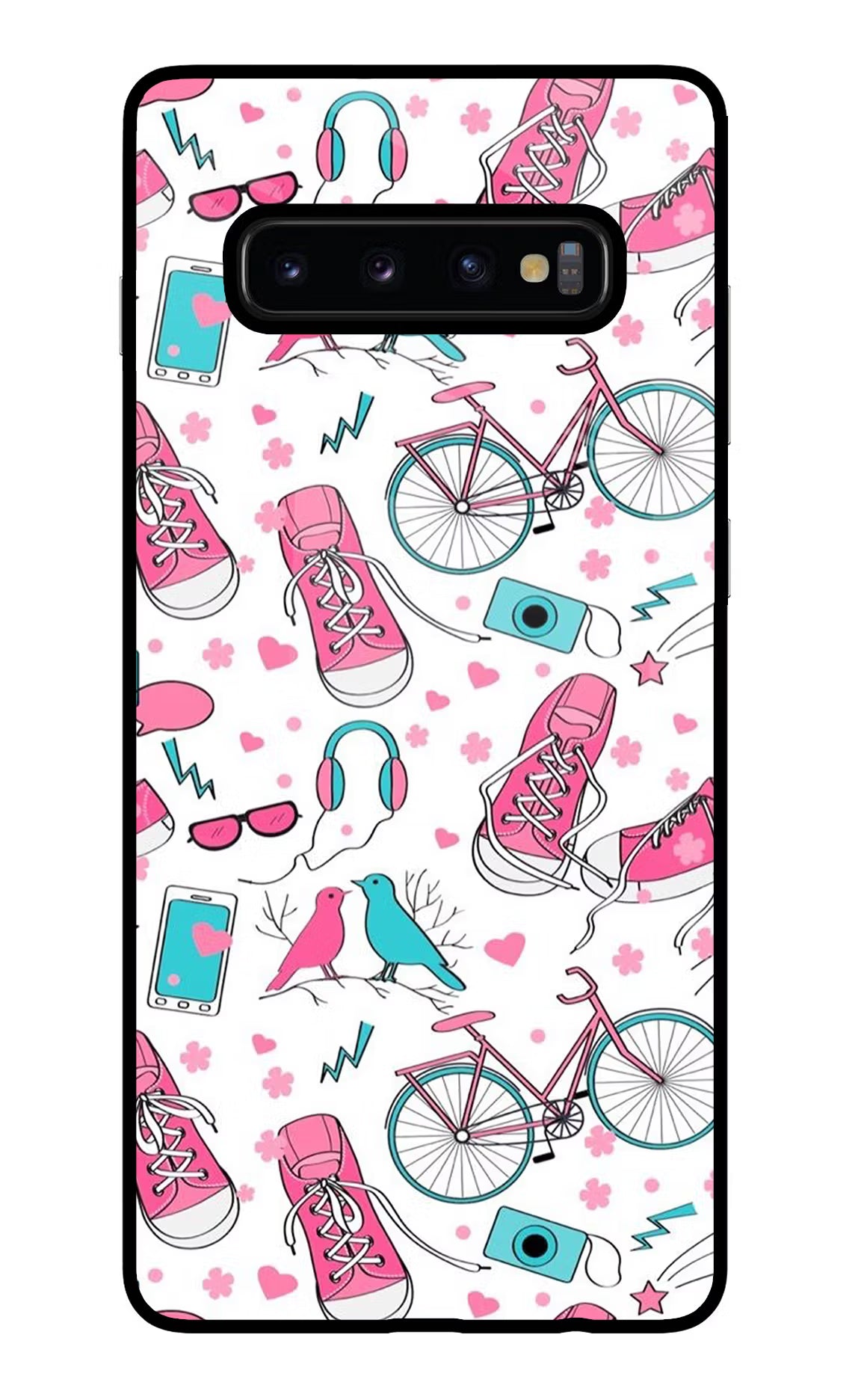 Artwork Samsung S10 Plus Glass Case Back Cover by Casekaro