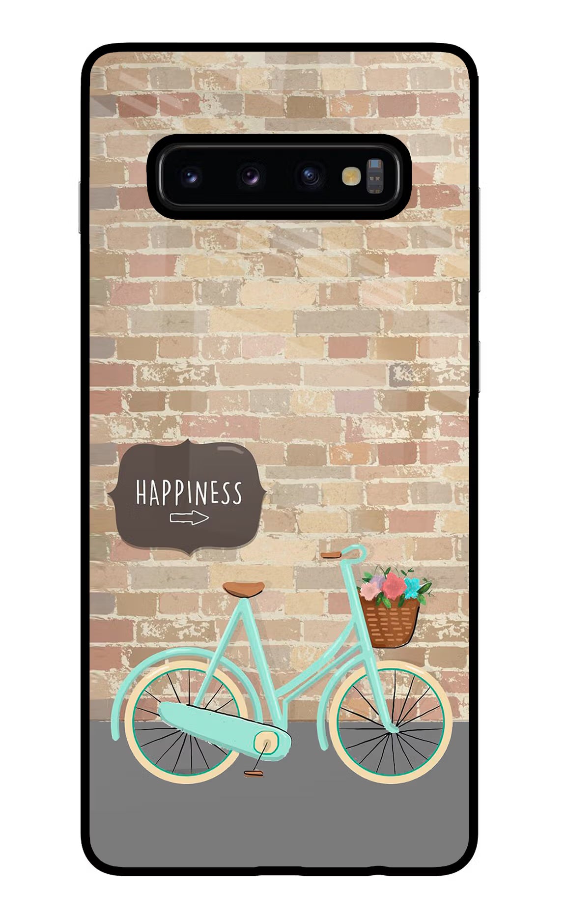 Happiness Artwork Samsung S10 Plus Glass Case Back Cover by Casekaro