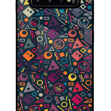 Geometric Abstract Samsung S10 Plus Glass Case Back Cover by Casekaro