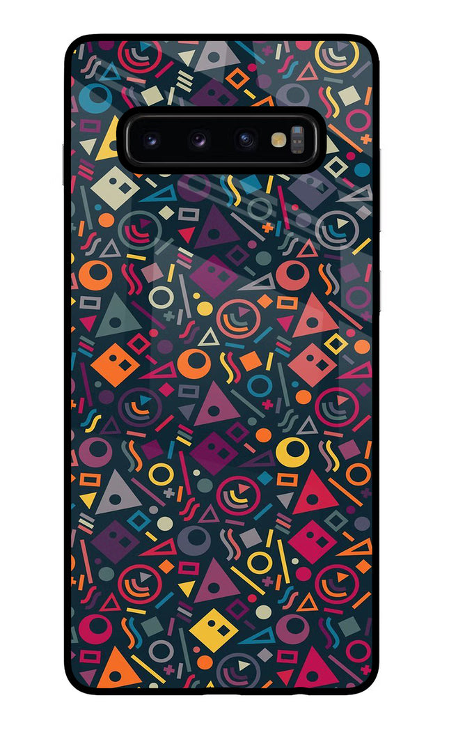 Geometric Abstract Samsung S10 Plus Glass Case Back Cover by Casekaro
