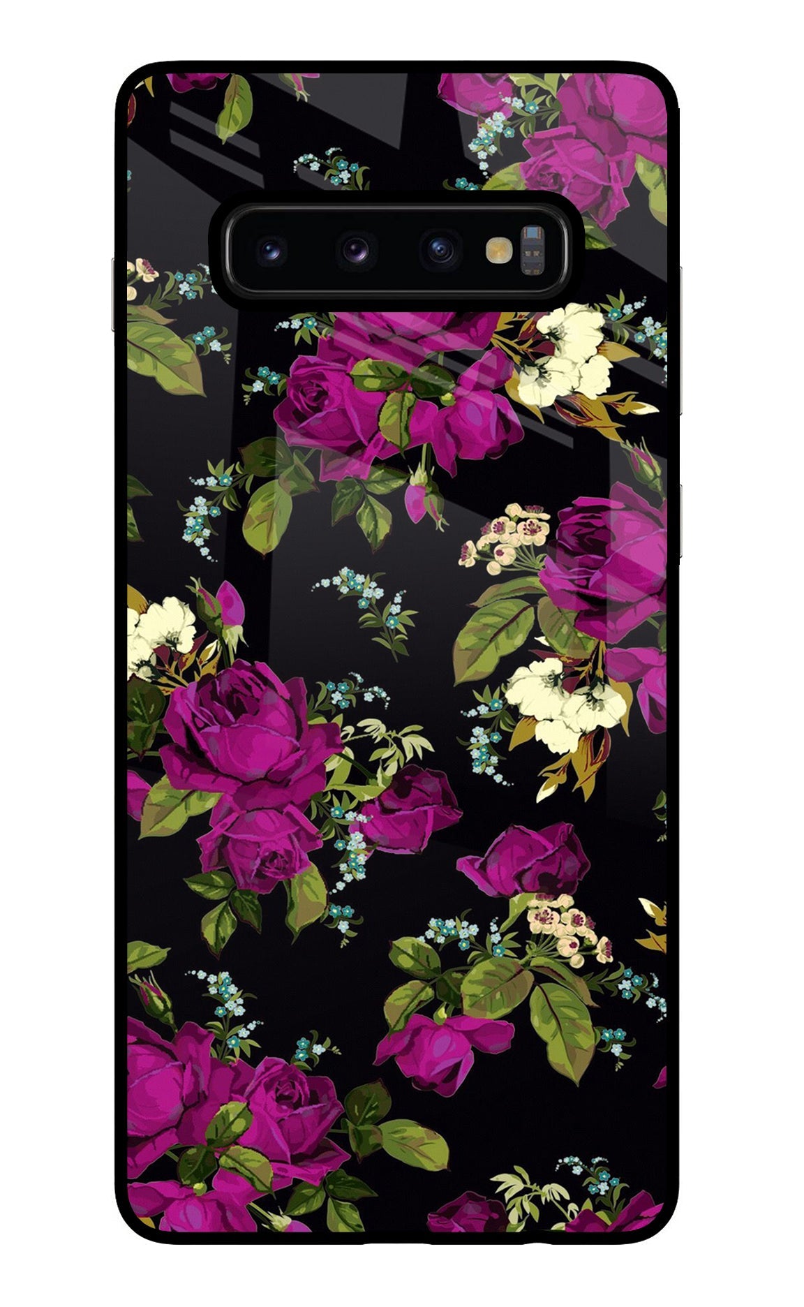 Flowers Samsung S10 Plus Glass Case