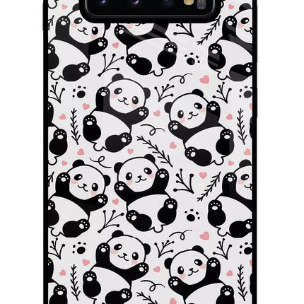 Cute Panda Samsung S10 Plus Glass Case