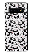 Cute Panda Samsung S10 Plus Glass Case Back Cover by Casekaro