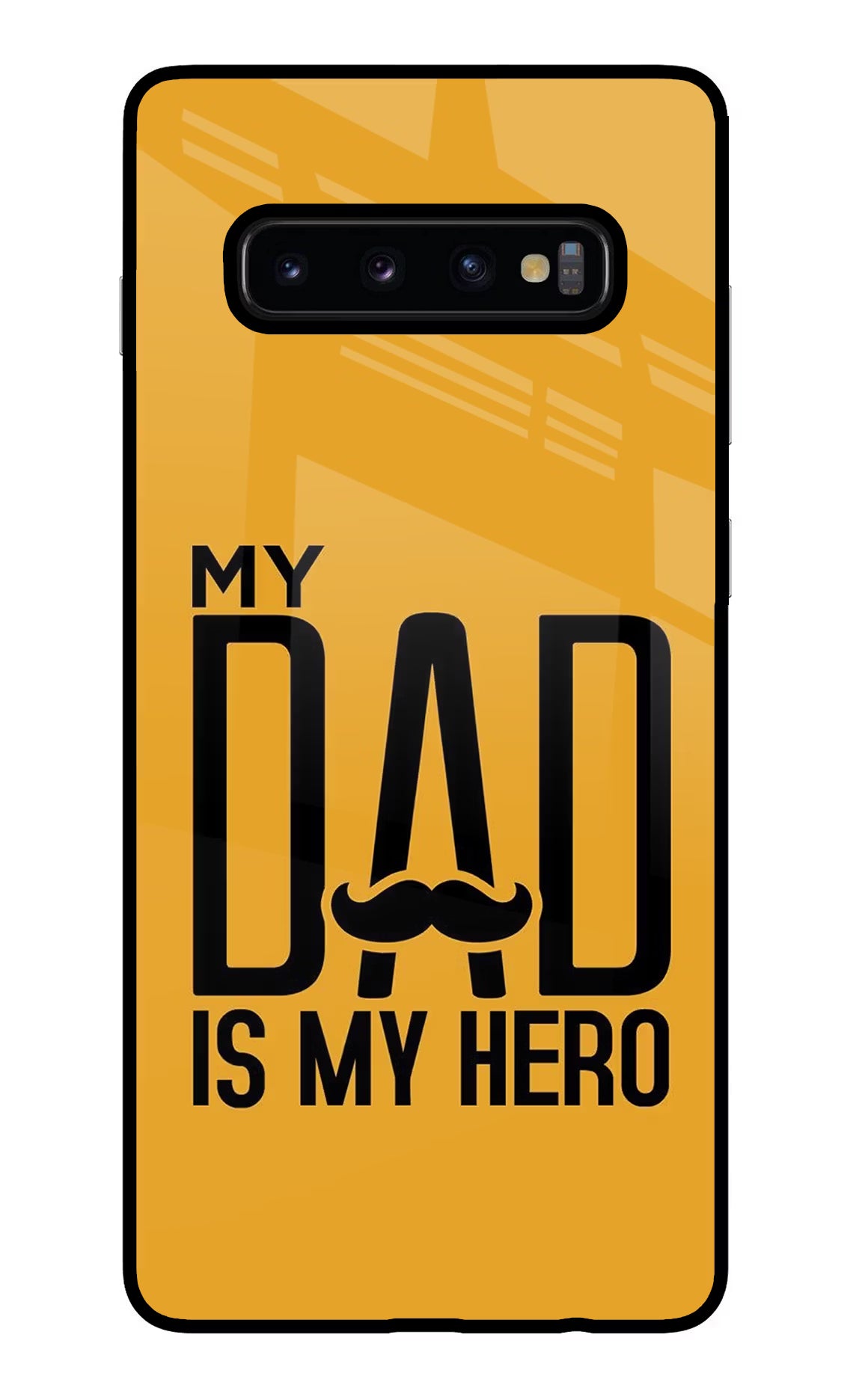 My Dad Is My Hero Samsung S10 Plus Glass Case Back Cover by Casekaro