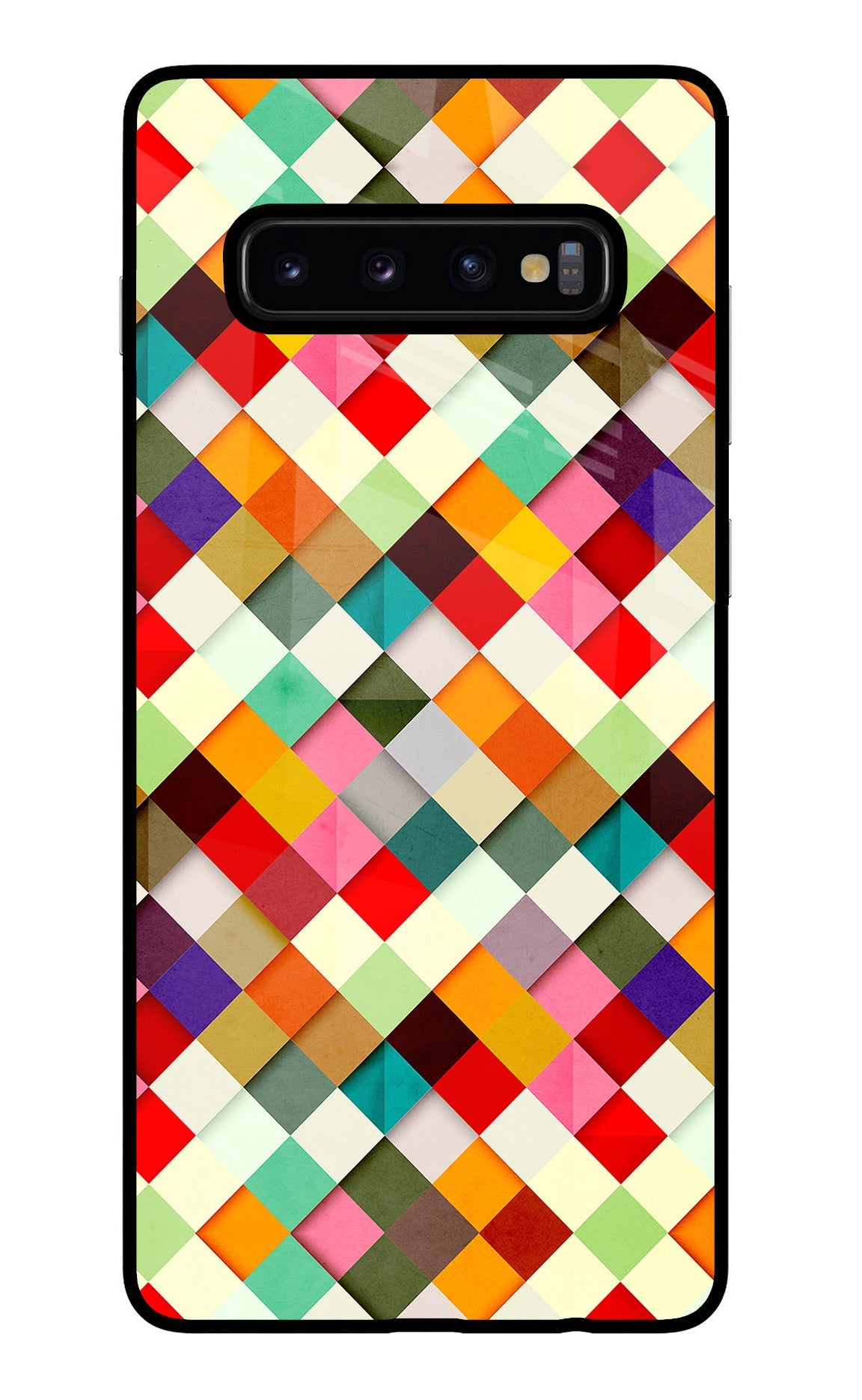 Geometric Abstract Colorful Samsung S10 Plus Back Cover