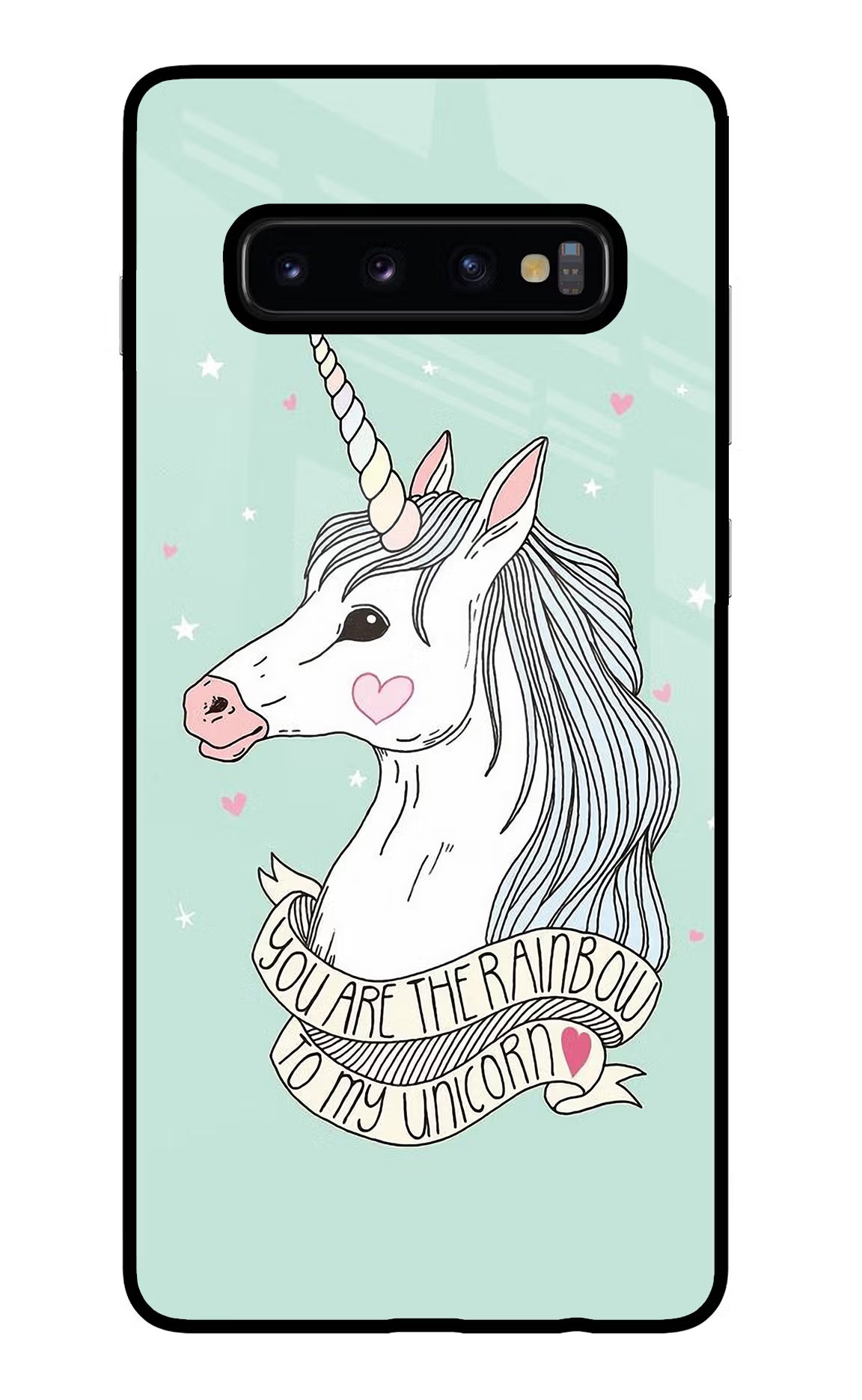 Unicorn Wallpaper Samsung S10 Plus Glass Case Back Cover by Casekaro