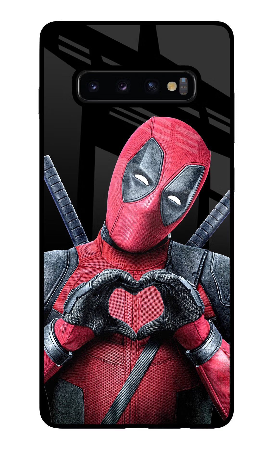 Deadpool Samsung S10 Plus Glass Case Back Cover by Casekaro