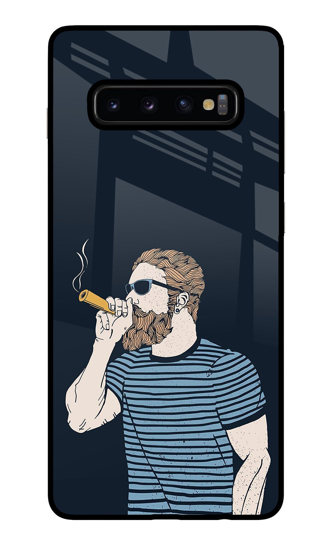 Smoking Samsung S10 Plus Glass Case