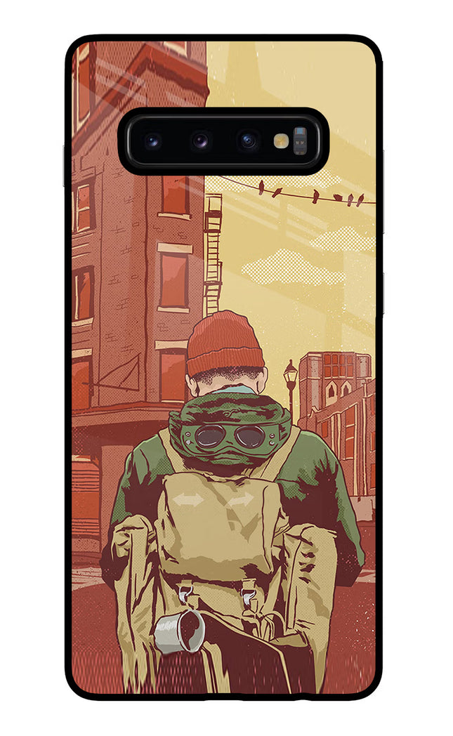 Adventurous Samsung S10 Plus Glass Case Back Cover by Casekaro