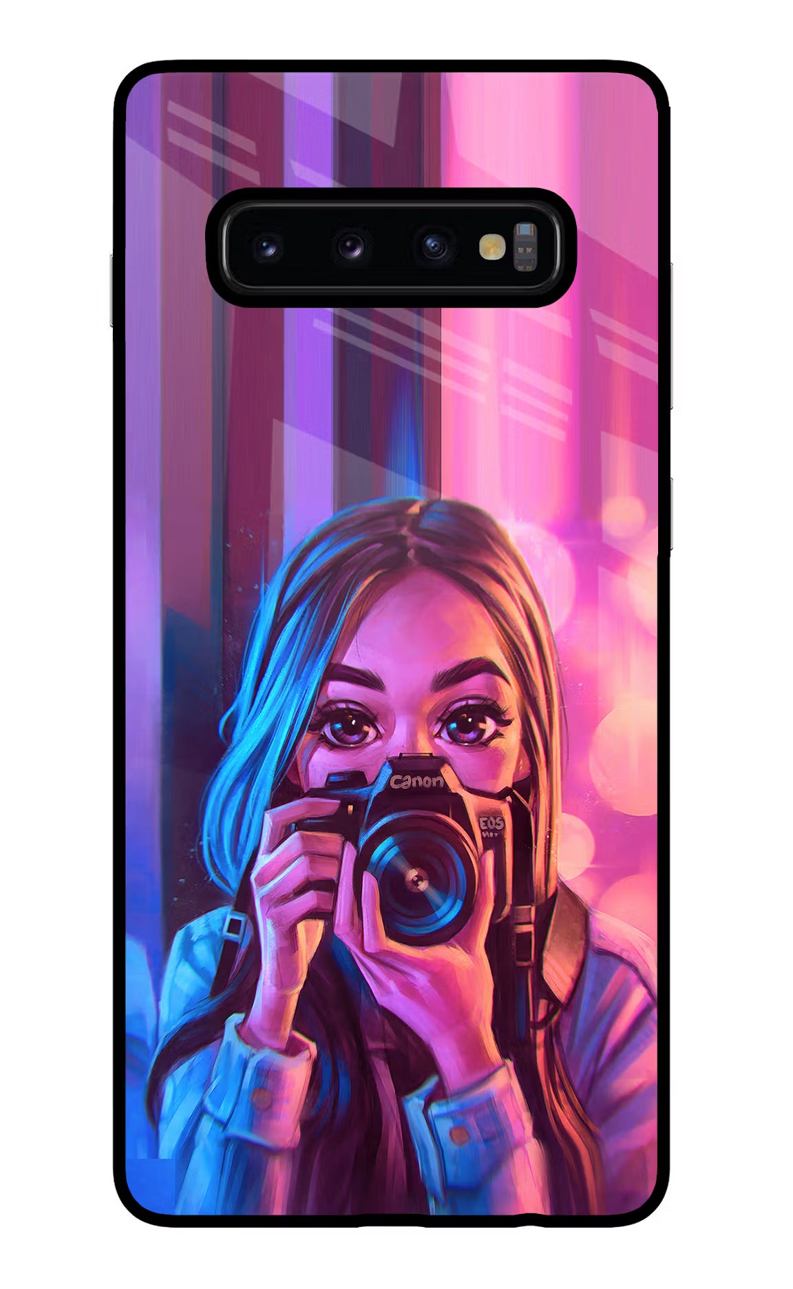 Girl Photographer Samsung S10 Plus Glass Case Back Cover by Casekaro