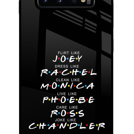 FRIENDS Character Samsung S10 Plus Glass Case Back Cover by Casekaro