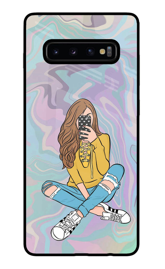 Selfie Girl Samsung S10 Plus Glass Case