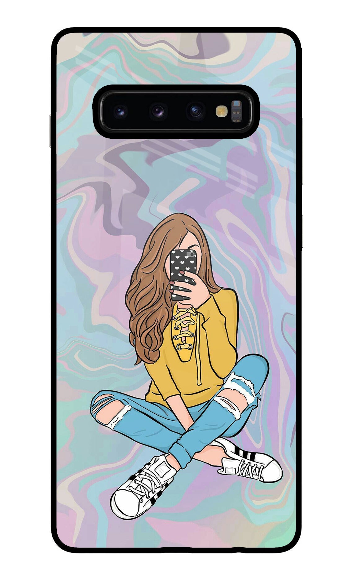 Selfie Girl Samsung S10 Plus Back Cover