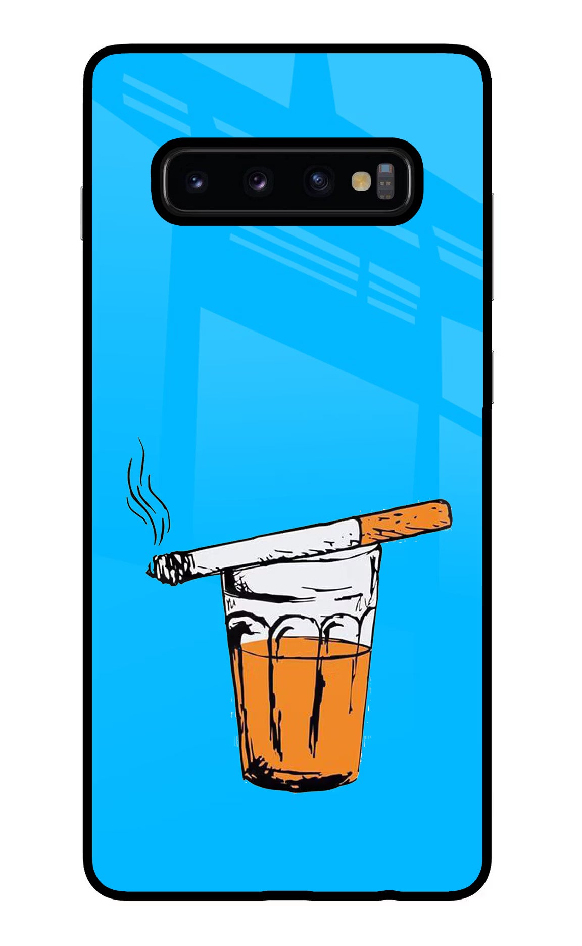 Chai Sutta Samsung S10 Plus Glass Case Back Cover by Casekaro