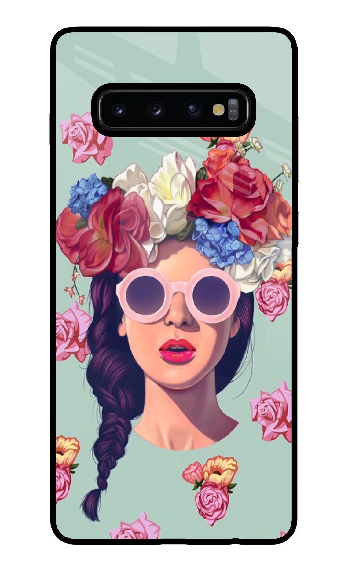 Pretty Girl Samsung S10 Plus Glass Case Back Cover by Casekaro