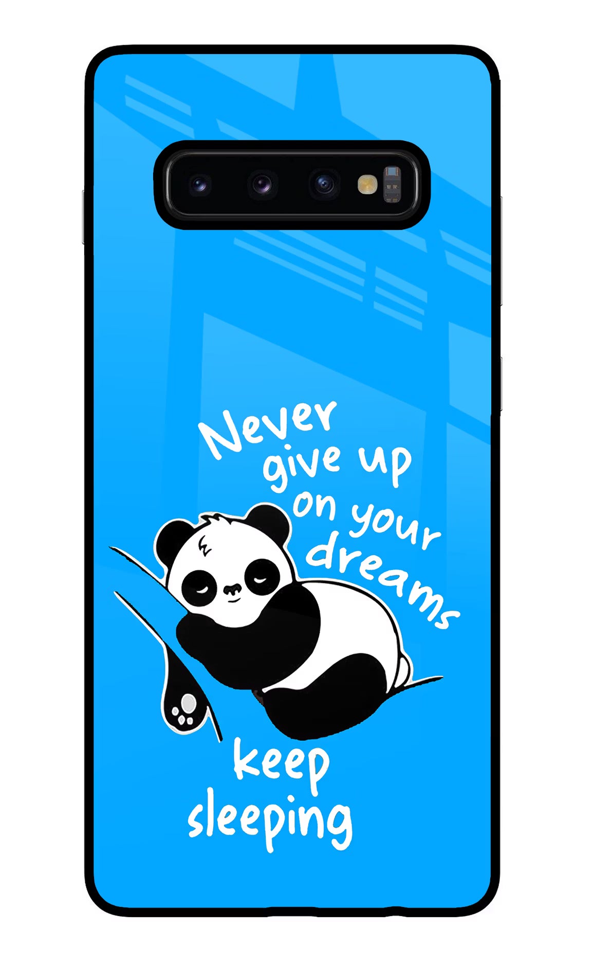 Keep Sleeping Samsung S10 Plus Glass Case Back Cover by Casekaro