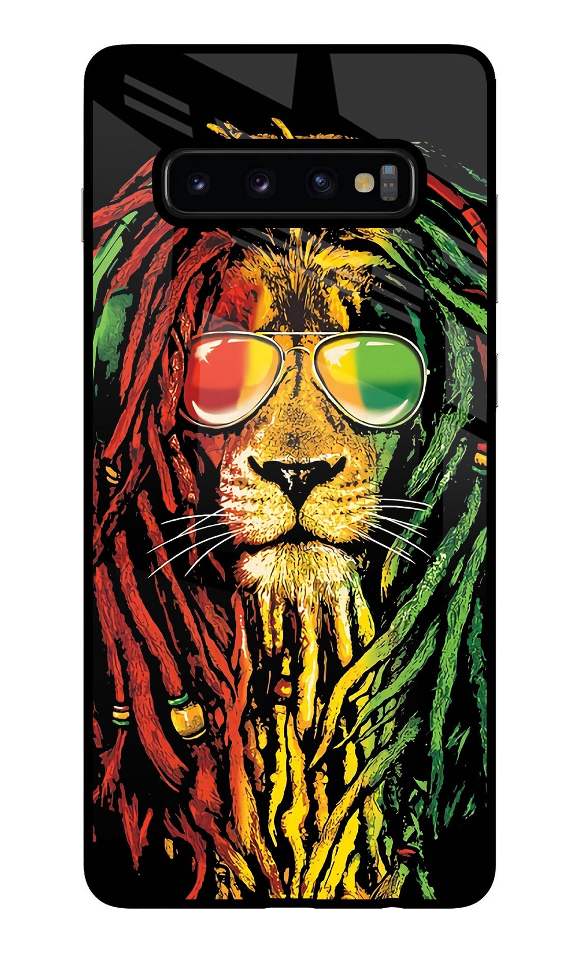 Rasta Lion Samsung S10 Plus Glass Case