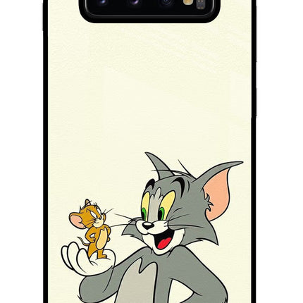 Tom & Jerry Samsung S10 Plus Glass Case Back Cover by Casekaro