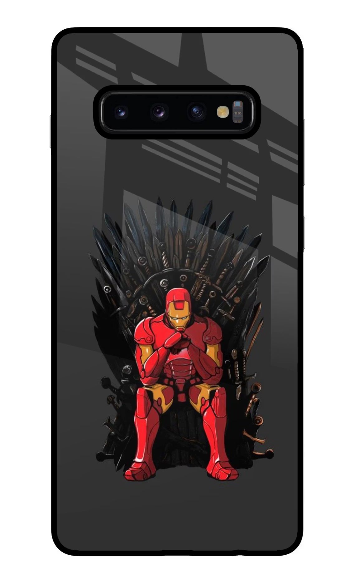 Ironman Throne Samsung S10 Plus Glass Case Back Cover by Casekaro