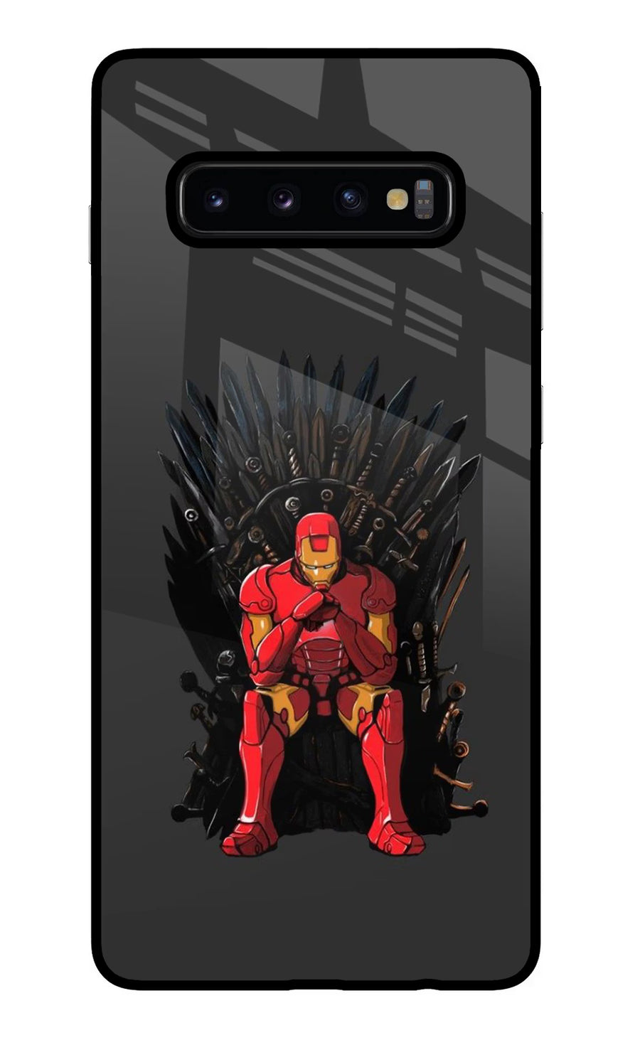 Ironman Throne Samsung S10 Plus Back Cover, Glass case