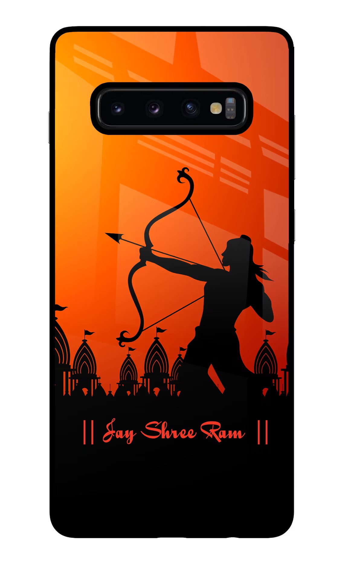 Lord Ram - 4 Samsung S10 Plus Glass Case Back Cover by Casekaro