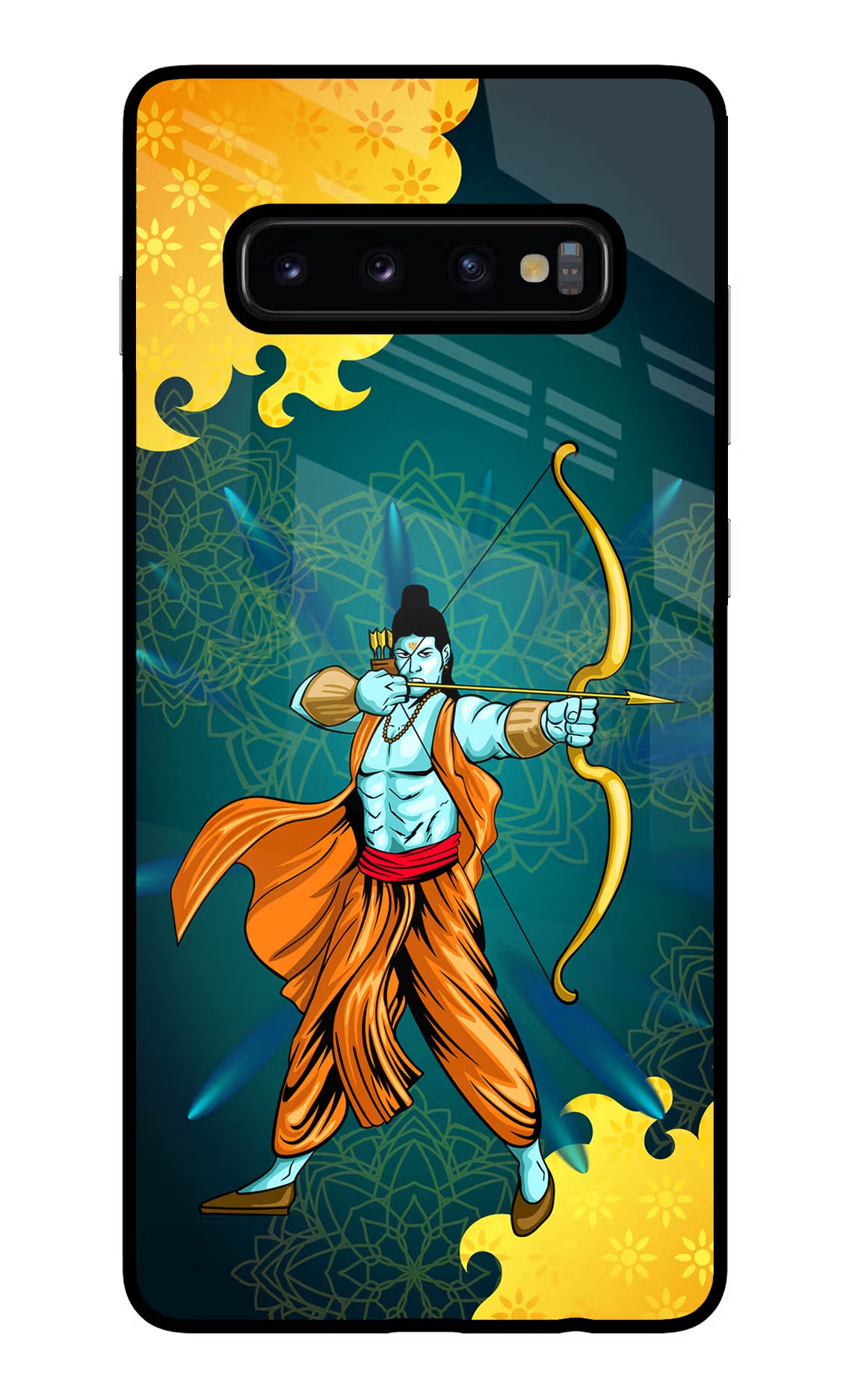 Lord Ram - 6 Samsung S10 Plus Glass Case Back Cover by Casekaro