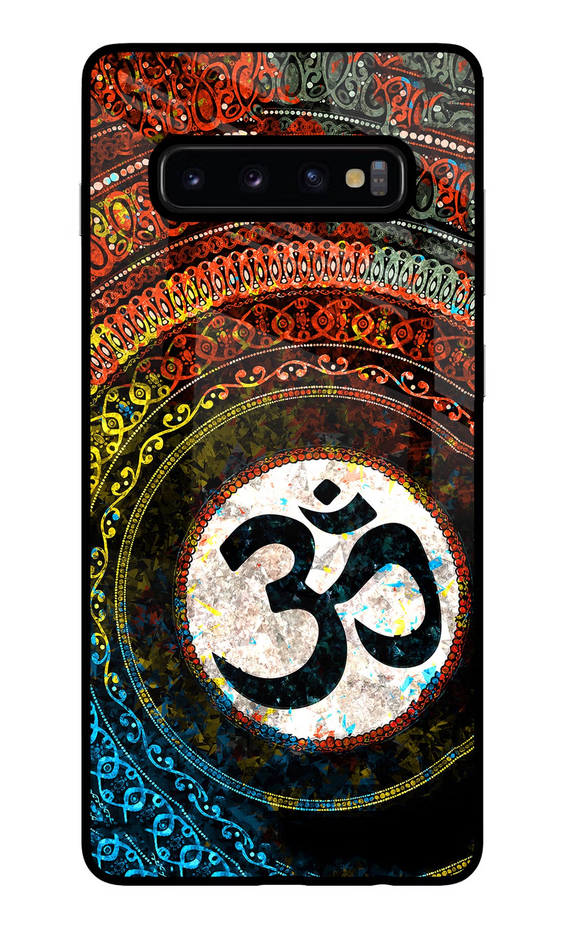 Om Cultural Samsung S10 Plus Glass Case Back Cover by Casekaro