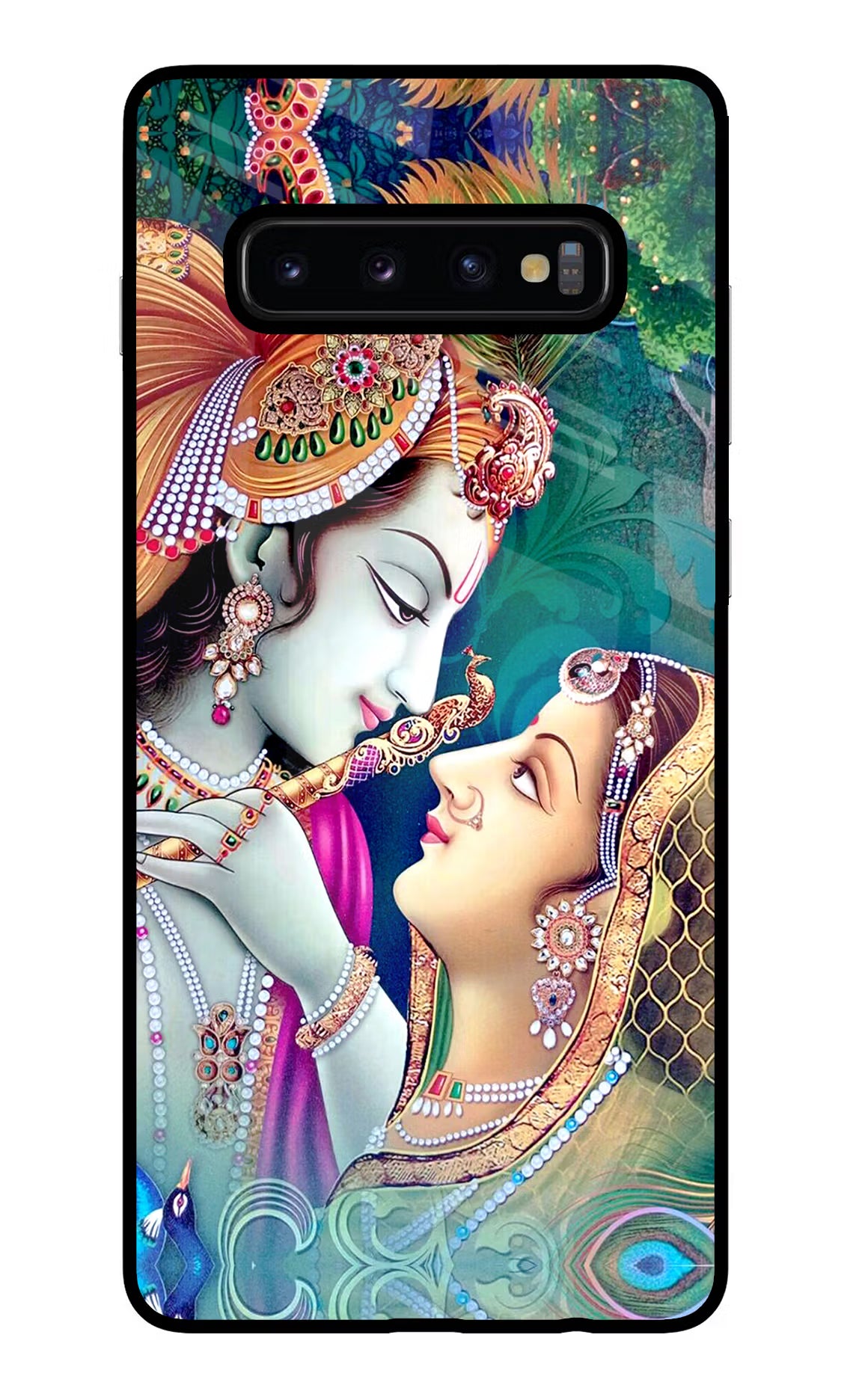 Lord Radha Krishna Samsung S10 Plus Glass Case Back Cover by Casekaro