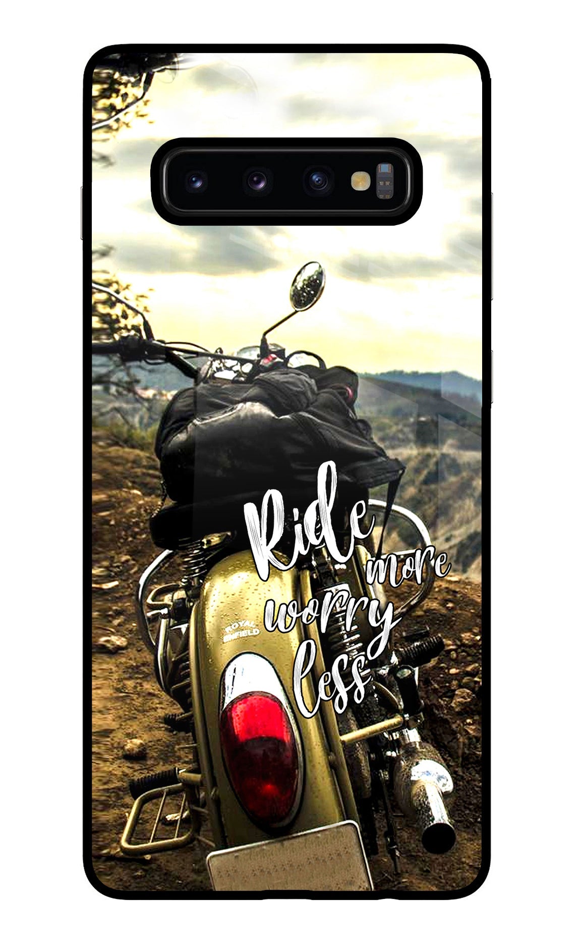 Ride More Worry Less Samsung S10 Plus Glass Case