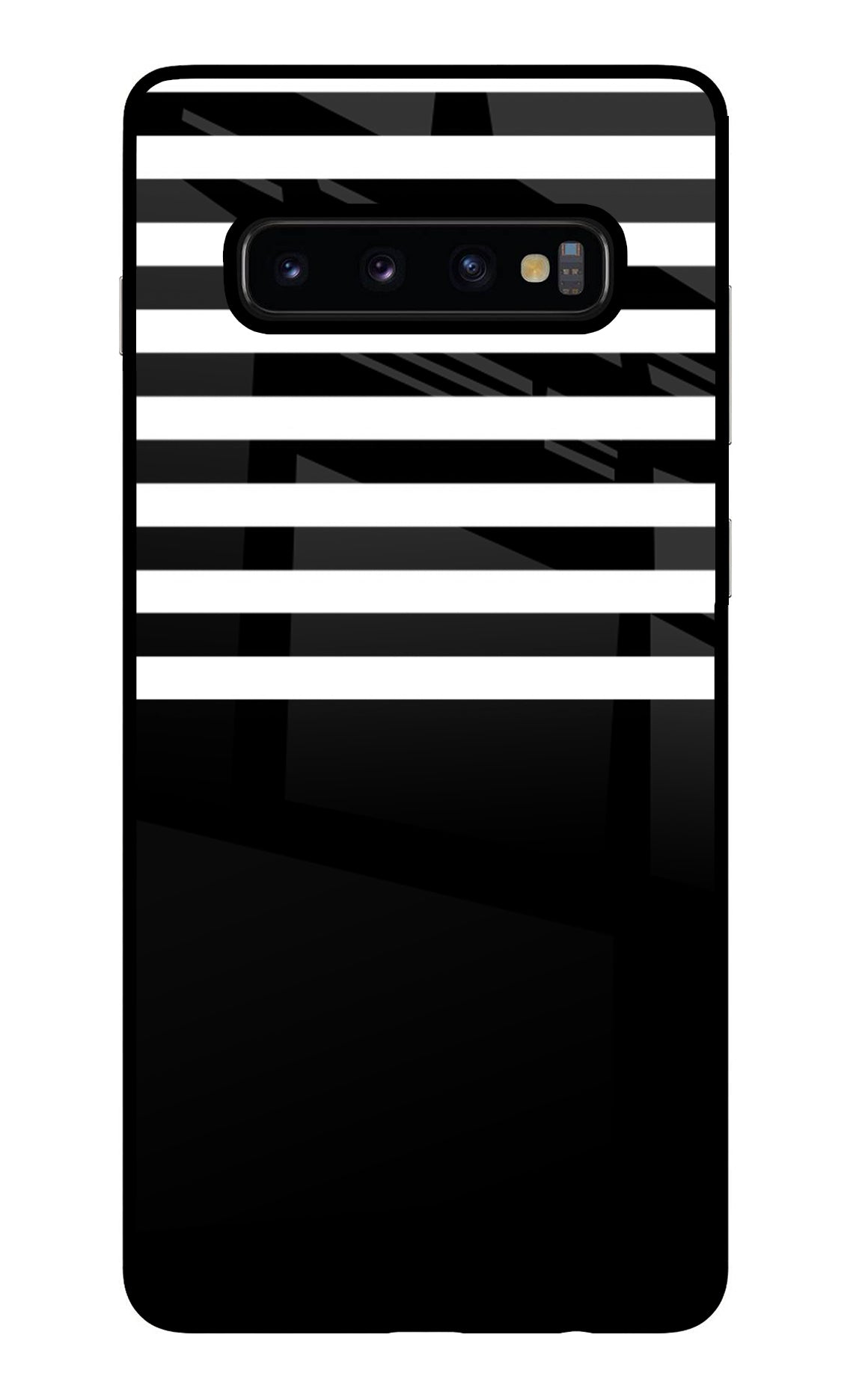 Black and White Print Samsung S10 Plus Back Cover