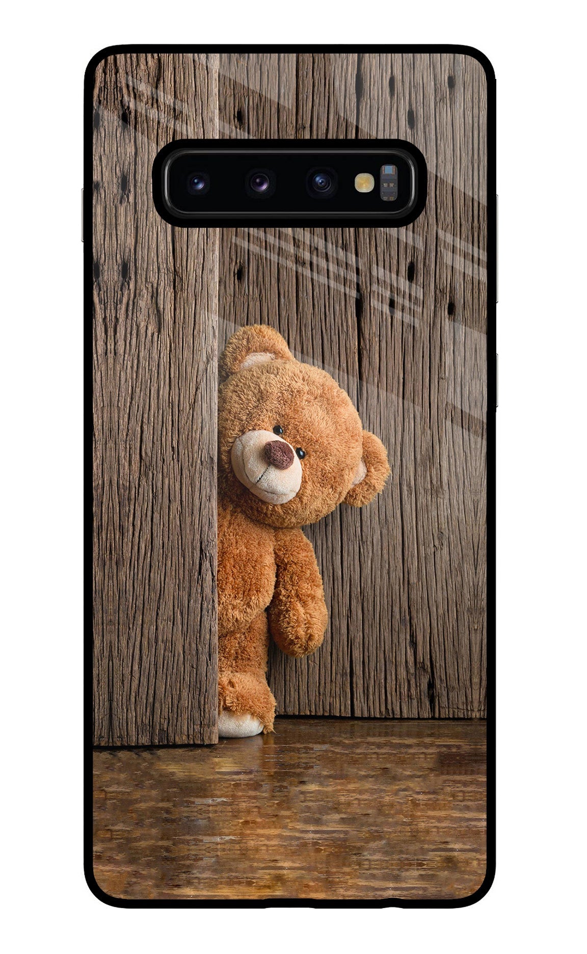 Teddy Wooden Samsung S10 Plus Back Cover