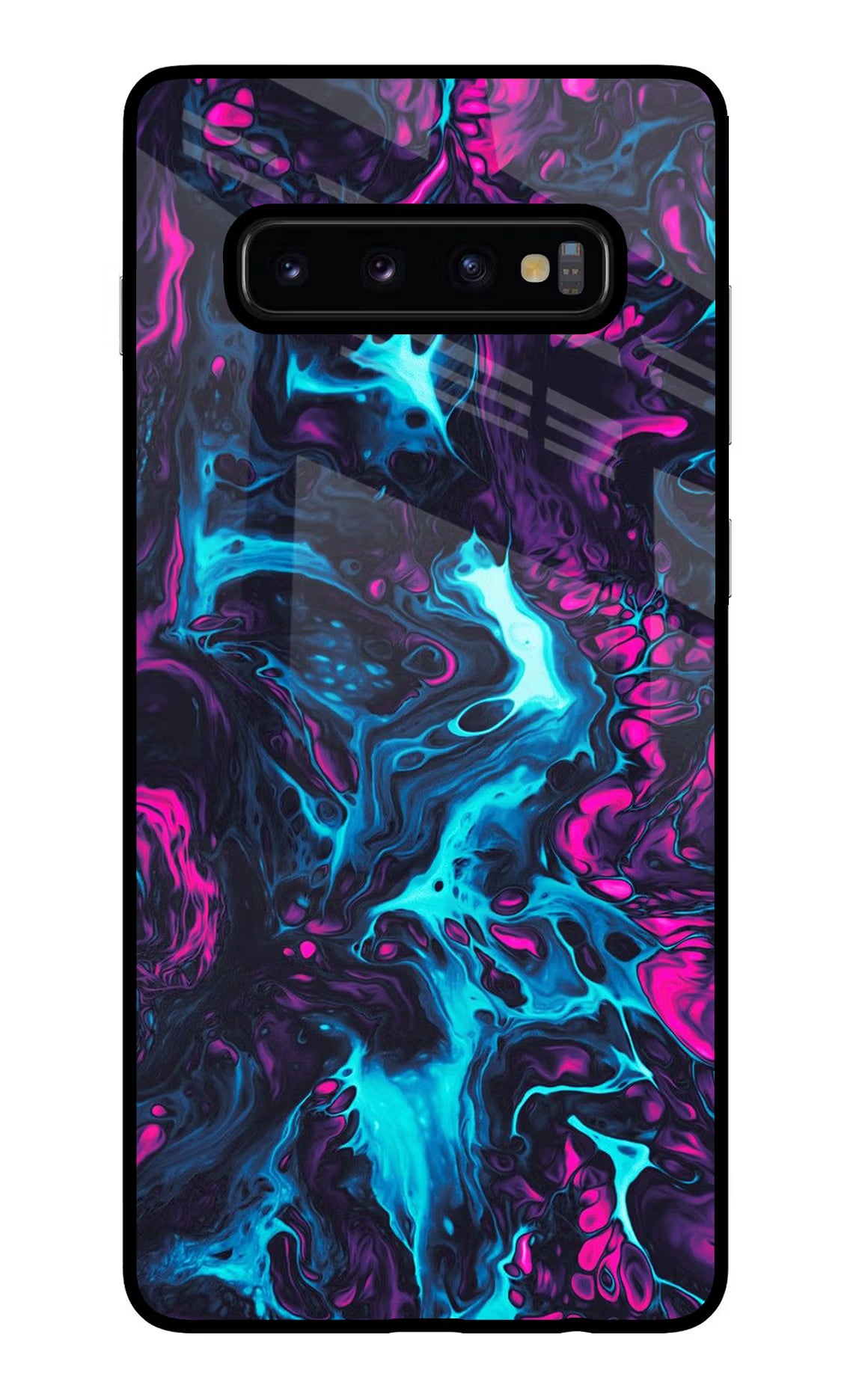 Abstract Samsung S10 Plus Glass Case Back Cover by Casekaro