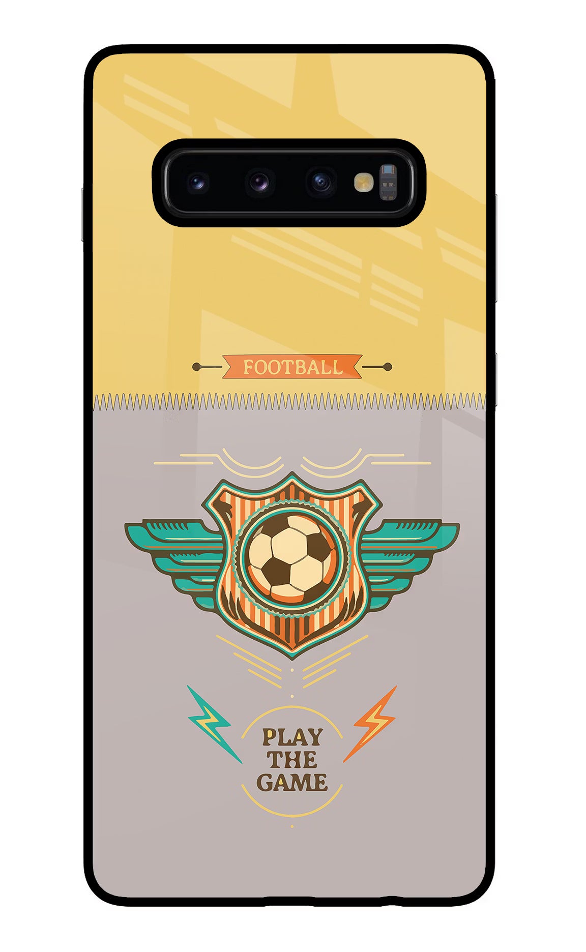 Football Samsung S10 Plus Glass Case Back Cover by Casekaro