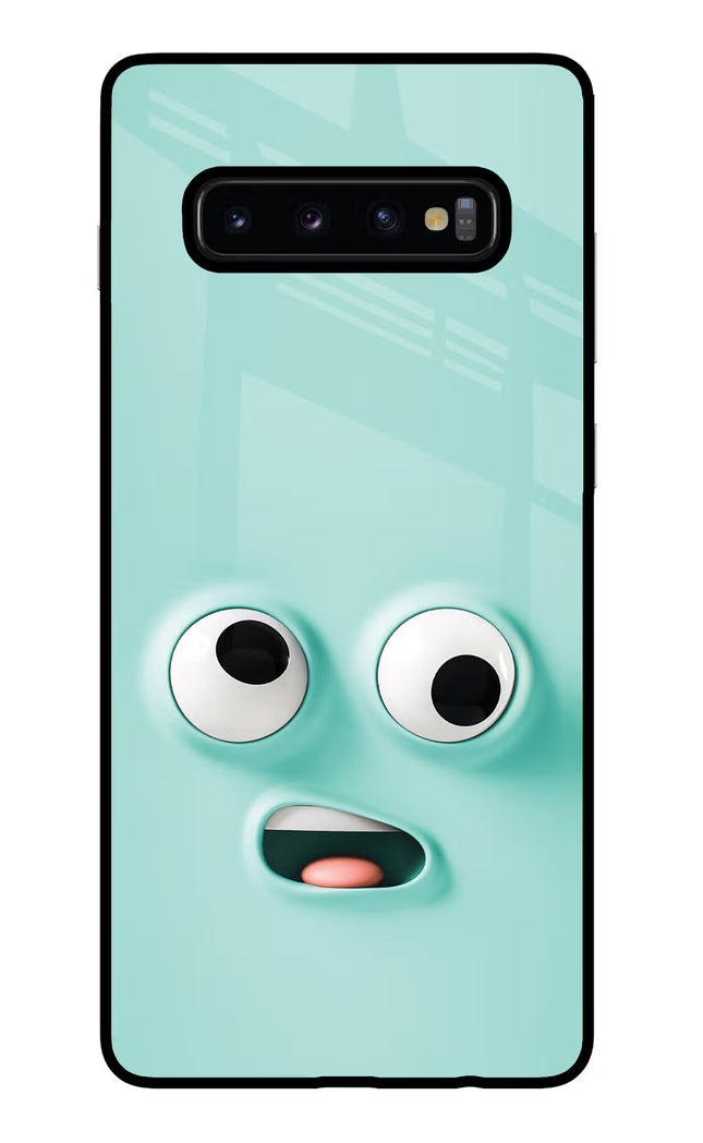 Funny Cartoon Samsung S10 Plus Glass Case Back Cover by Casekaro