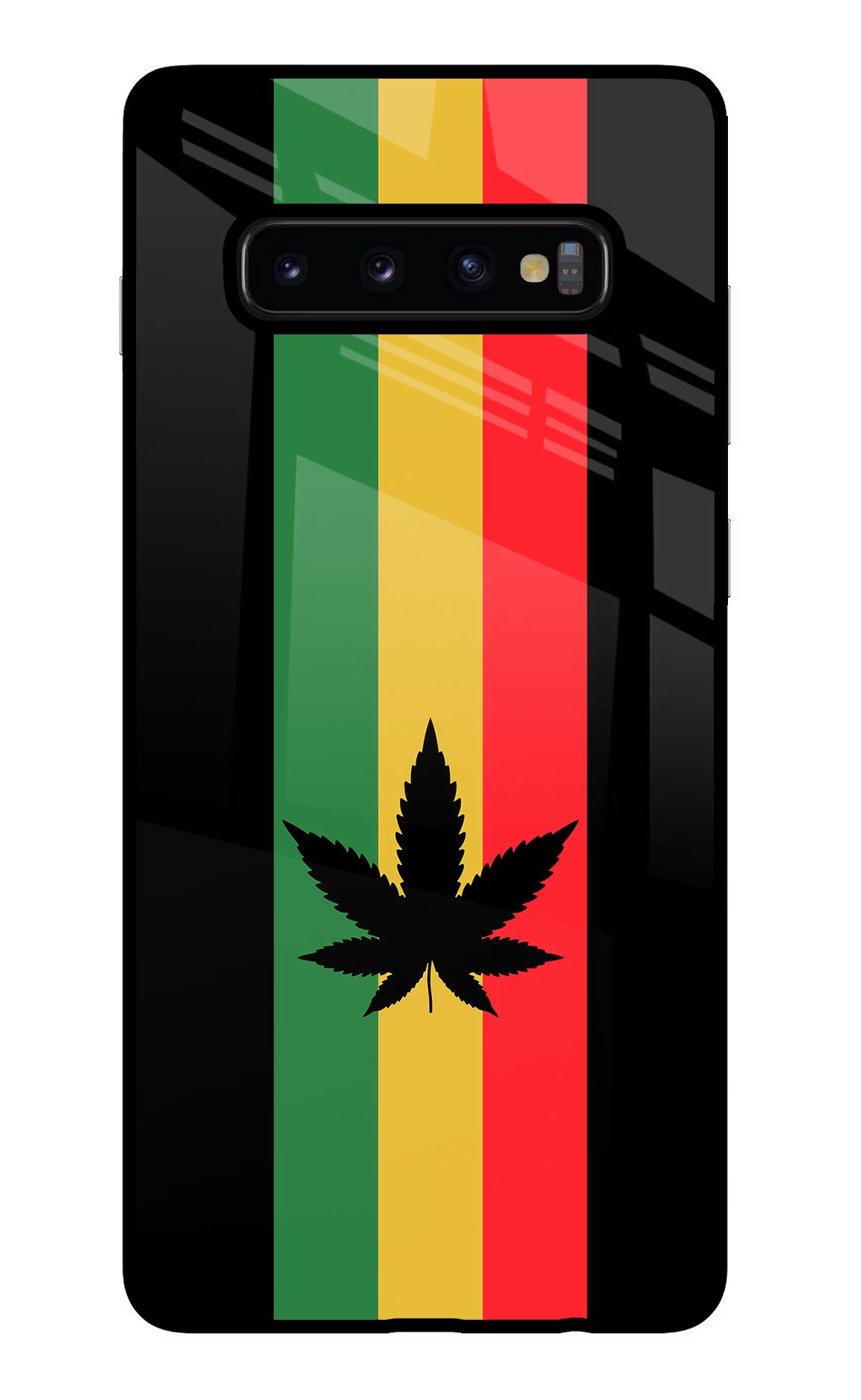 Weed Flag Samsung S10 Plus Glass Case Back Cover by Casekaro