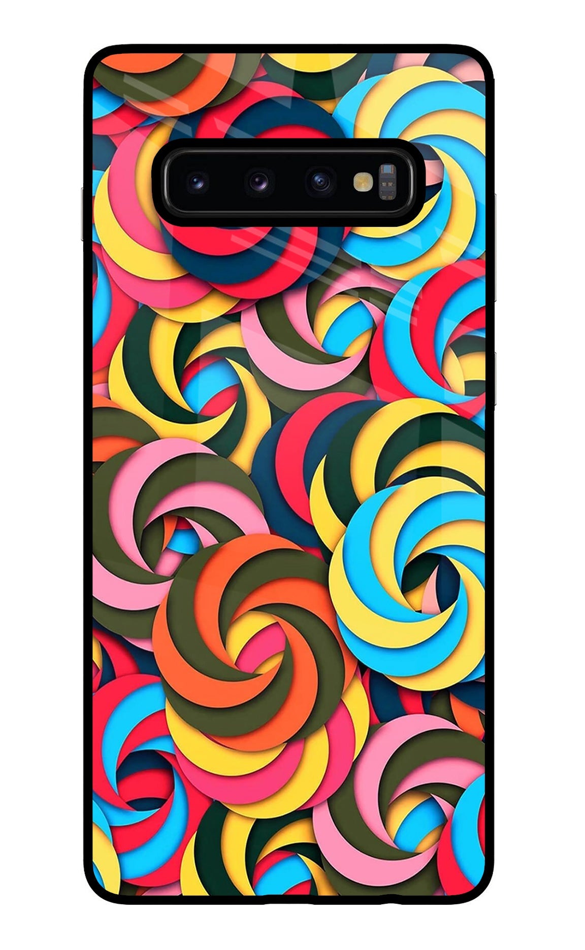 Spiral Pattern Samsung S10 Plus Glass Case