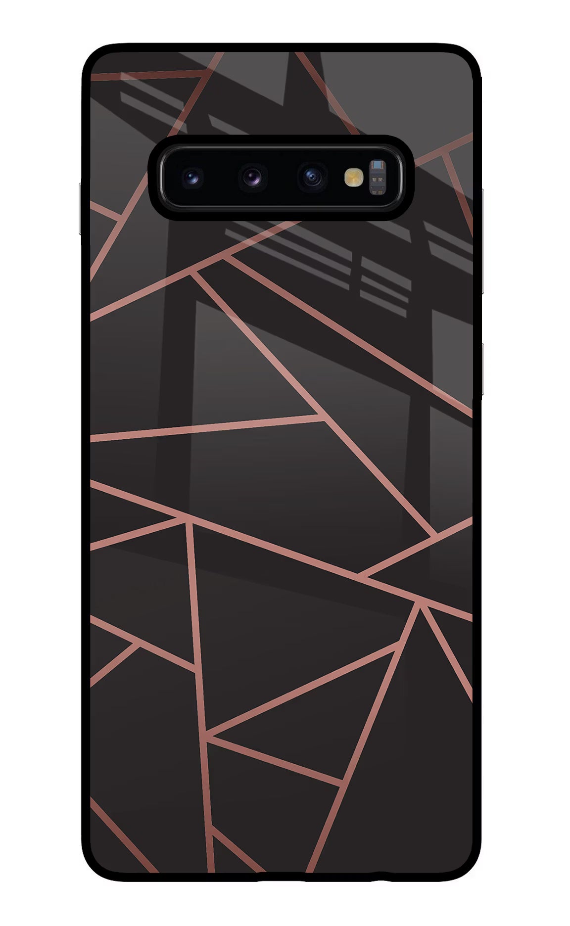 Geometric Pattern Samsung S10 Plus Glass Case Back Cover by Casekaro