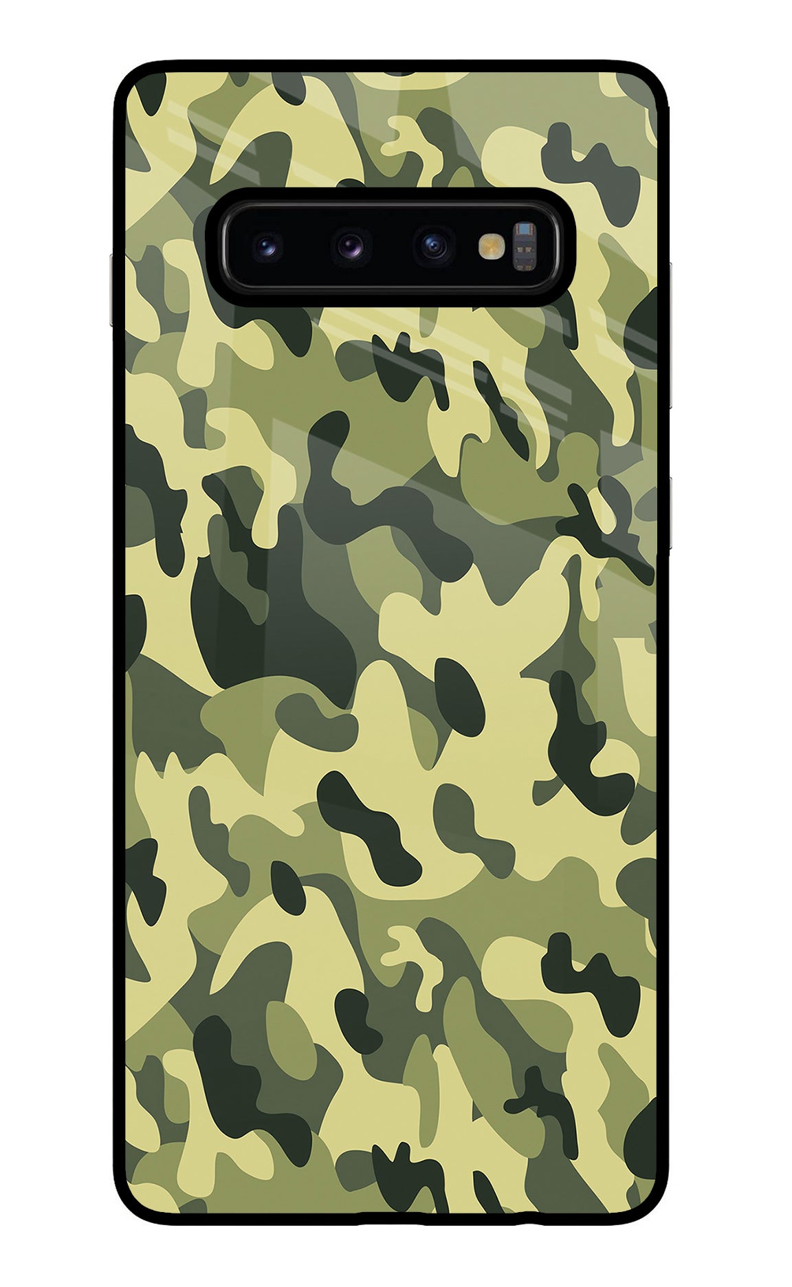 Camouflage Samsung S10 Plus Glass Case