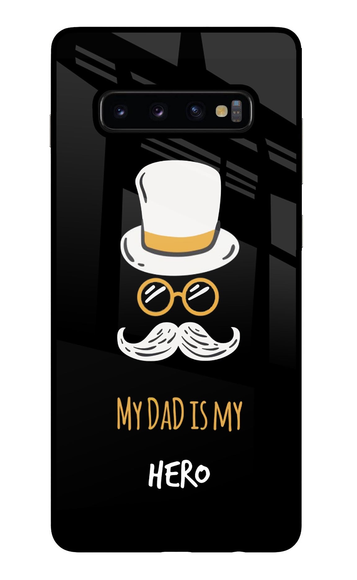 My Dad Is My Hero Samsung S10 Plus Glass Case