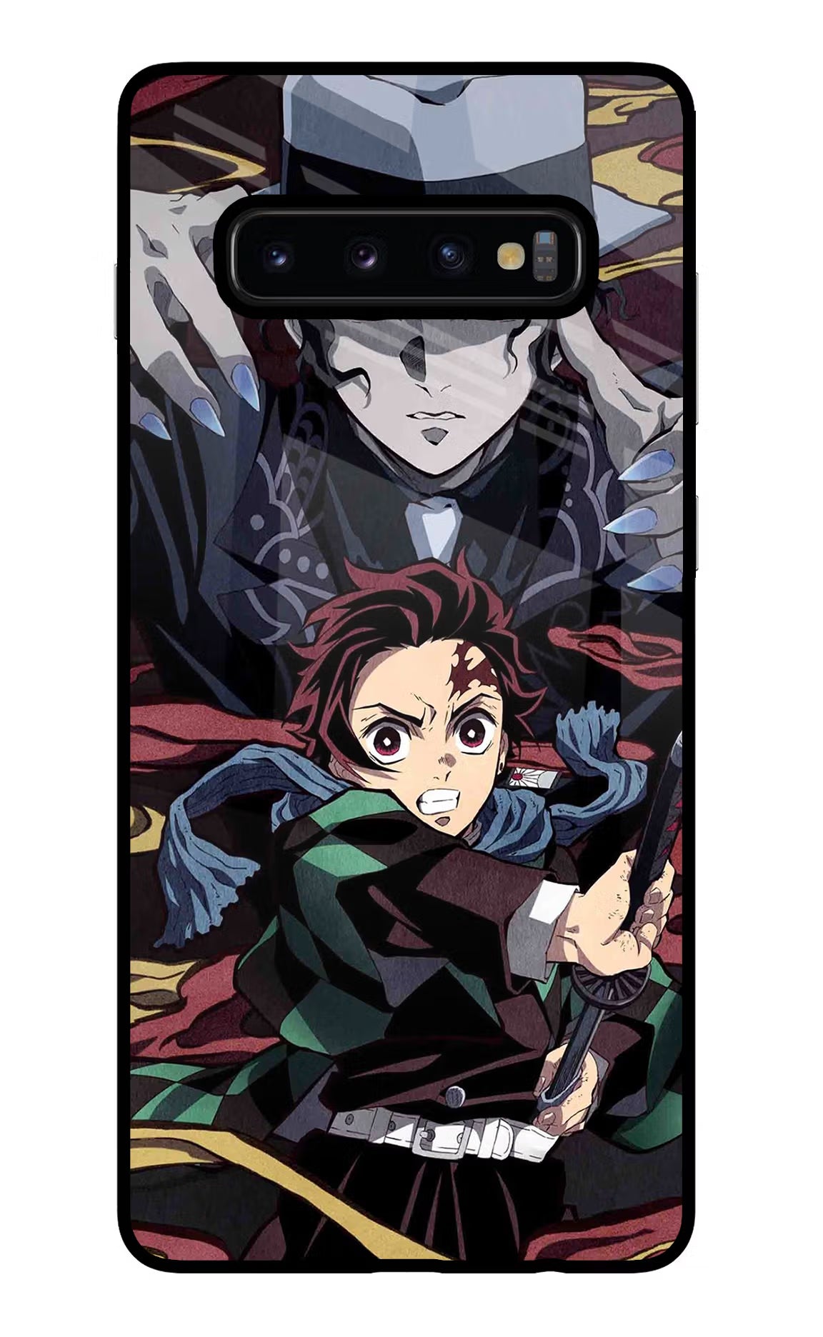 Demon Slayer Samsung S10 Plus Glass Case Back Cover by Casekaro