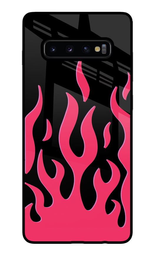 Fire Flames Samsung S10 Plus Glass Case