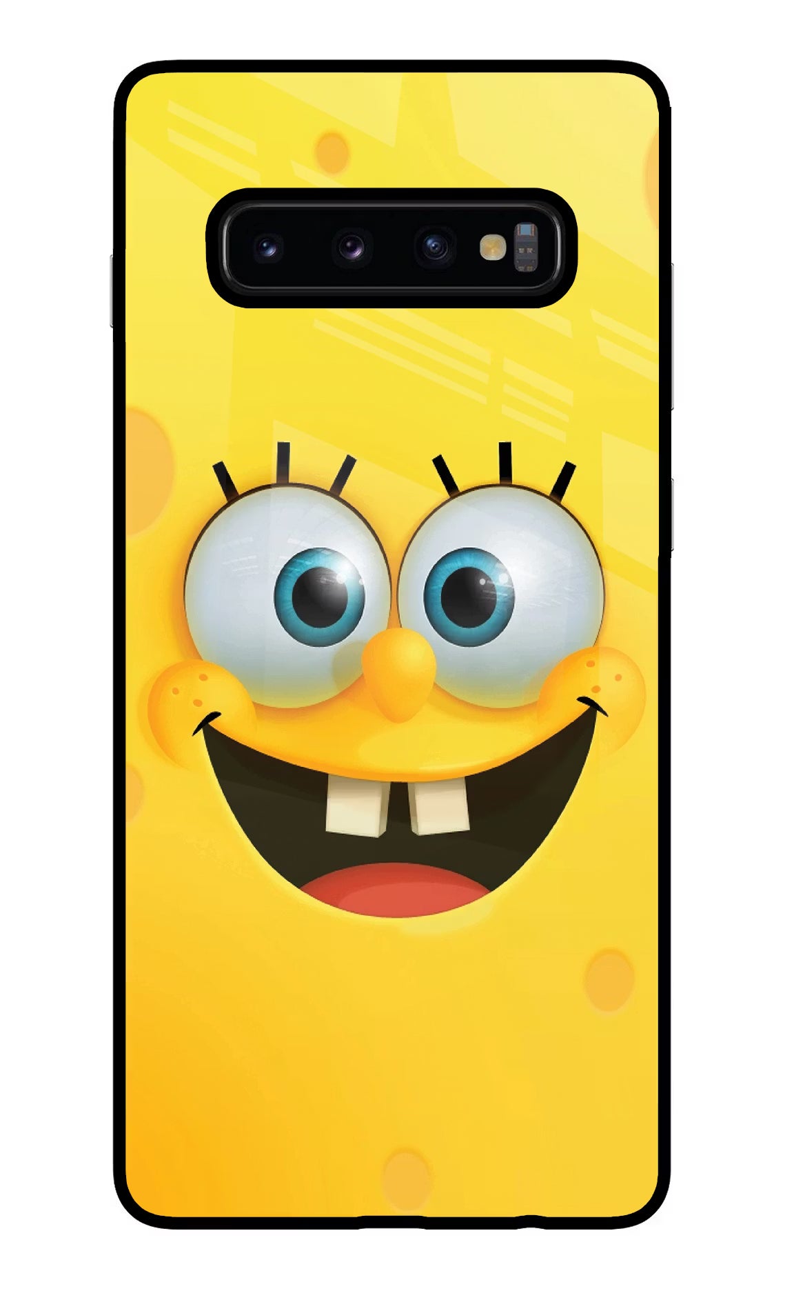 Sponge 1 Samsung S10 Plus Glass Case Back Cover by Casekaro