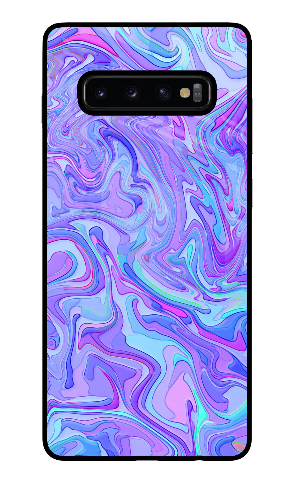 Glitter Samsung S10 Plus Glass Case Back Cover by Casekaro