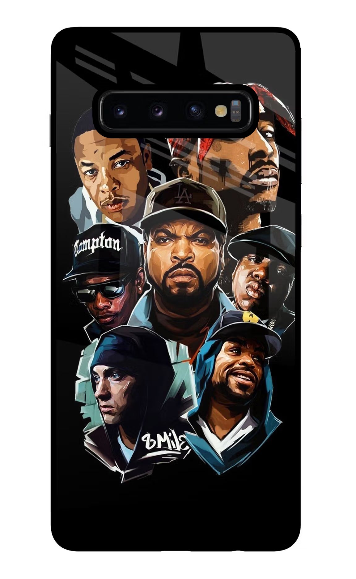 Rappers Samsung S10 Plus Glass Case Back Cover by Casekaro