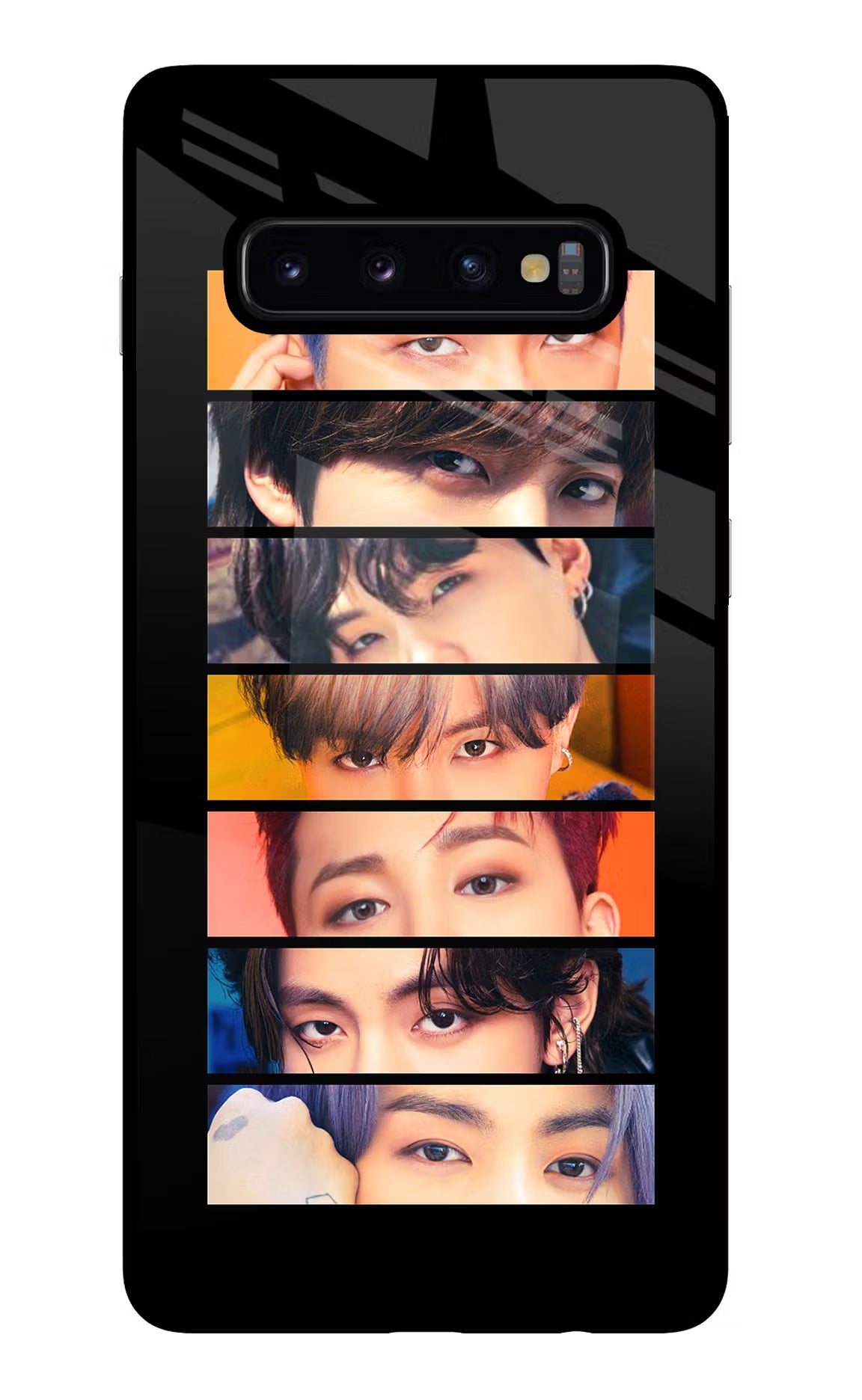 BTS Eyes Samsung S10 Plus Glass Case Back Cover by Casekaro