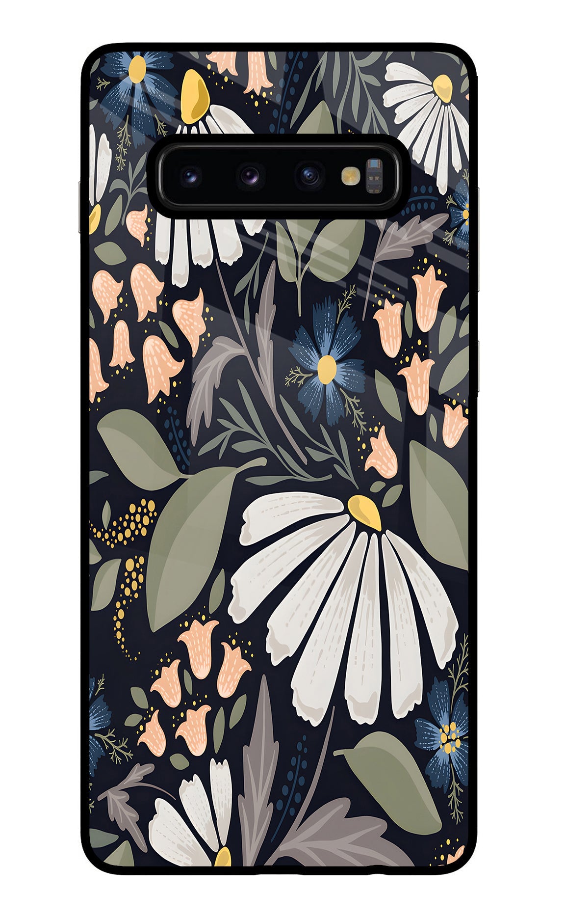 Flowers Art Samsung S10 Plus Glass Case