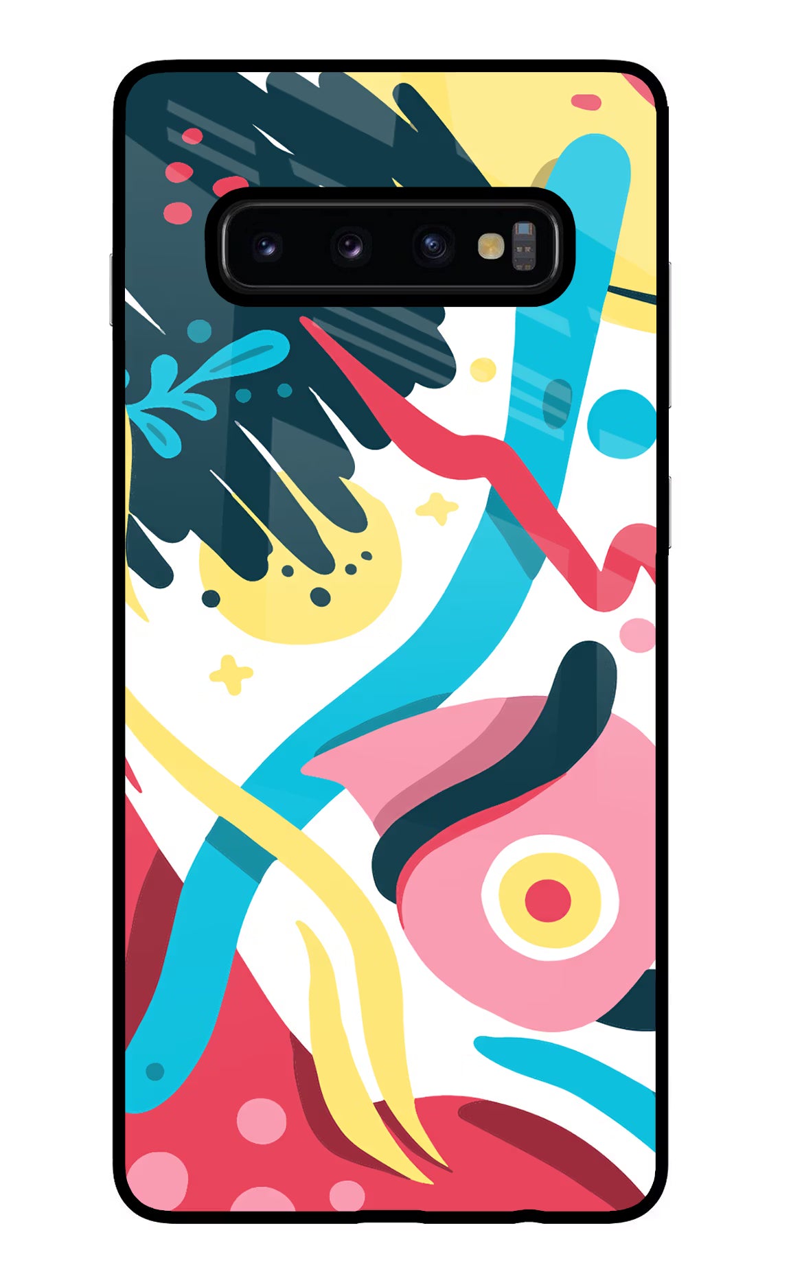 Trippy Samsung S10 Plus Glass Case Back Cover by Casekaro